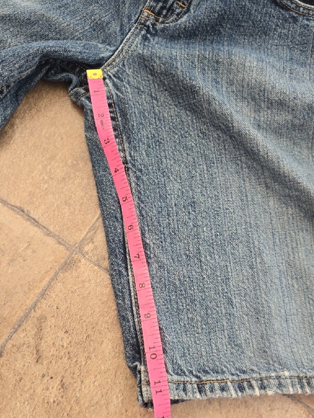 Lee Dark Blue Denim Shorts with Branded Button - Picture 13 of 14